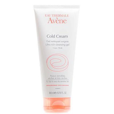 Очищающий сверхпитательный гель Cold-cream для лица и тела Avene, 200 мл