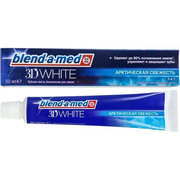 Зубная паста 3D White арктическая свежесть Blend-a-med, 100 мл