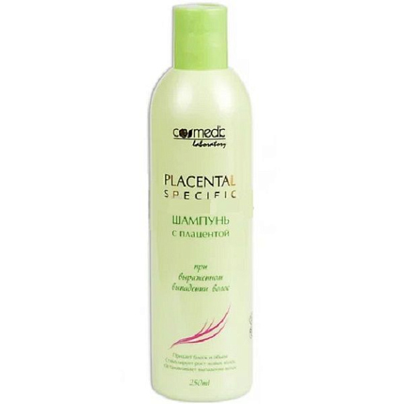 Шампунь с плацентой при выраженном выпадении волос Cosmedic, 250 мл