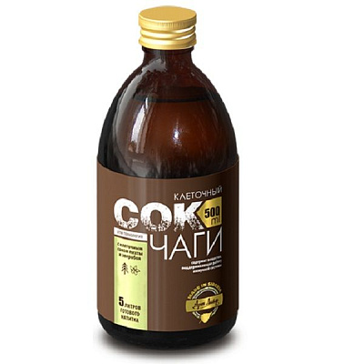 Сок Чаги клеточный с пихтой и зверобоем Арт Лайф, 500 мл