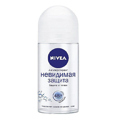 Дезодорант-антиперспирант шариковый невидимая защита Nivea, 50 мл