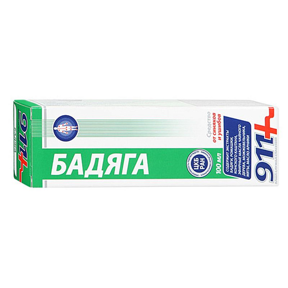 Бадяга-гель для тела от синяков и ушибов 911, 100 мл