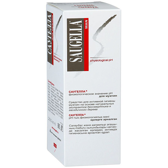 Мыло жидкое для интимной гигиены для мужчин Saugella, 250 мл