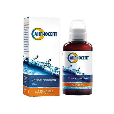Ополаскиватель для полости рта с календулой Ангиосепт, 200 мл