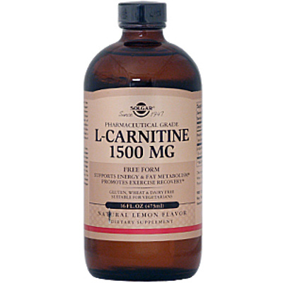 Солгар Жидкий L-карнитин Повышение работоспособности и физической выносливости  Solgar  1500 мг, 473 мл