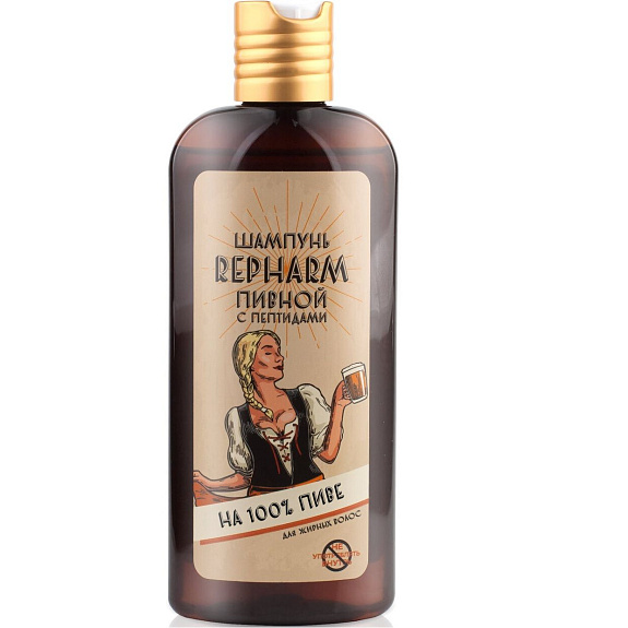 Шампунь для жирных волос с пептидами Пивной Repharm, 250 мл