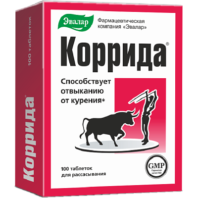 Таблетки для рассасывания Коррида Эвалар для отвыкания от курения 530 мг, 100 шт