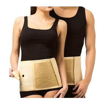 Бандаж компрессионный послеоперационный с шерстью с застежкой велкро extra plus Протек свм, размер 2