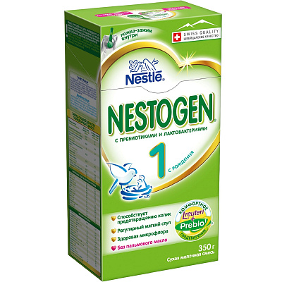 Сухая молочная смесь Nestogen 1 с пребиотиками и лактобактериями, 350 г