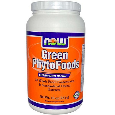 Green PhytoFoods NOW Зеленая пища для сбалансированной работы пищеварительной системы, 283 г