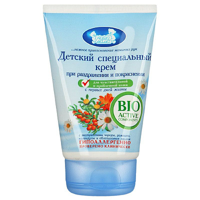 Детский специальный крем при раздражении и покраснении Наша Мама, 100 мл