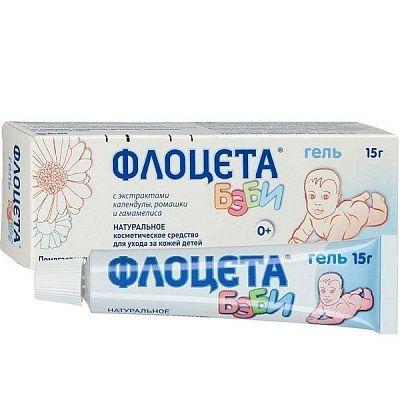 Гель для ухода за детской кожей Флоцета Бэби с ромашкой, календулой и гамамелисом, 15 г