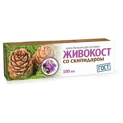 Крем-бальзам для суставов со скипидаром Живокост, 100 мл