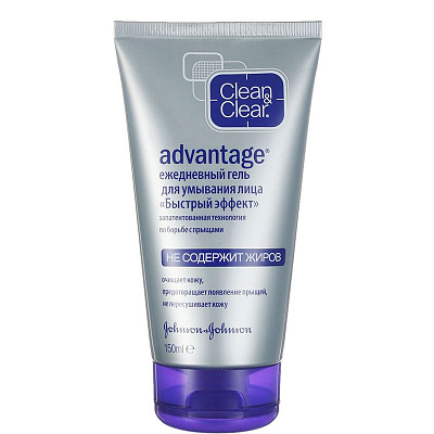 Ежедневный гель для умывания лица «Быстрый эффект» Clean&Clear® ADVANTAGE®, 150 мл