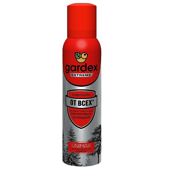 Аэрозоль-репеллент от всех летающих кровососущих насекомых и клещей Gardex Extreme, 150 мл