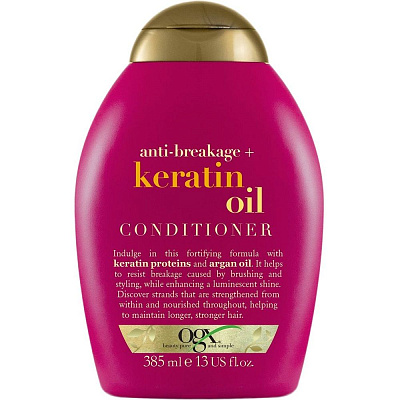 Кондиционер против ломкости волос с кератиновым маслом OGX, 385 мл