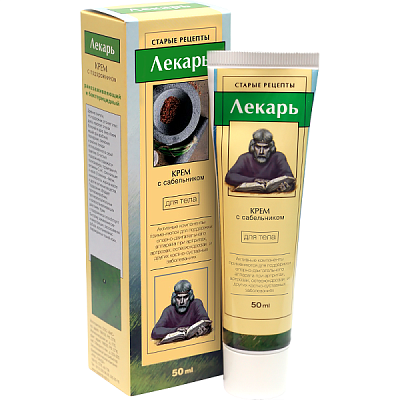 Противовоспалительный крем для тела Лекарь с сабельником, 50 мл