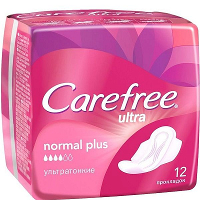 Прокладки для критических дней Carefree Ultra Normal Plus, 12 шт