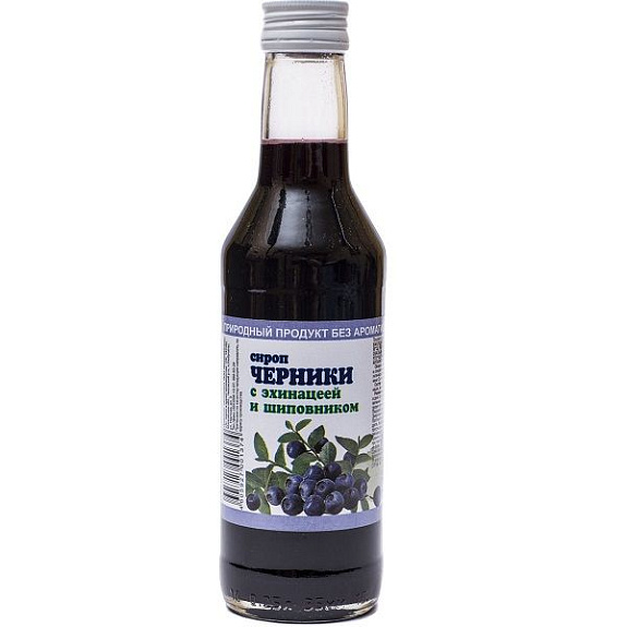 Сироп черники с эхинацеей и шиповником для поддержки зрения, 250 мл