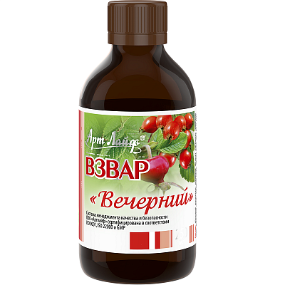 Взвар «Вечерний», Профилактика повышенного давления и развития атеросклероза, Арт Лайф, 250 мл
