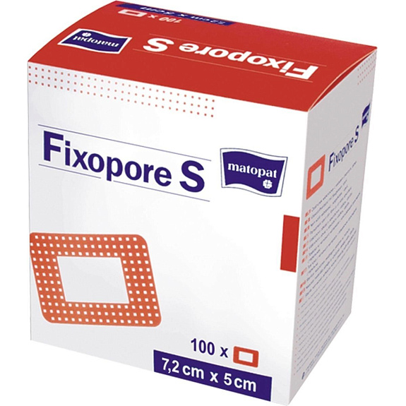 Стерильная повязка с впитывающим слоем Matopat Fixopore S 5х7,2 см, 100 шт