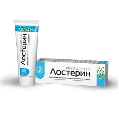 Нафталановый крем для ног при огрубевшей коже стоп, сухих мозолях и натоптышах Лостерин, 75 мл