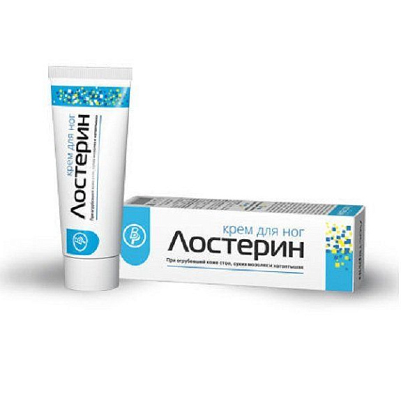 Нафталановый крем для ног при огрубевшей коже стоп, сухих мозолях и натоптышах Лостерин, 75 мл