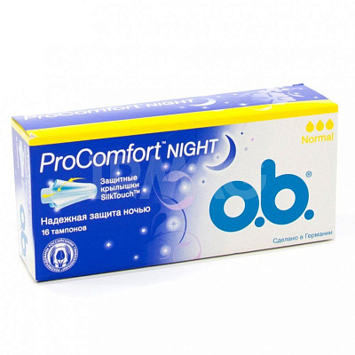 Тампоны ProComfort Night Normal O.B., 16 шт