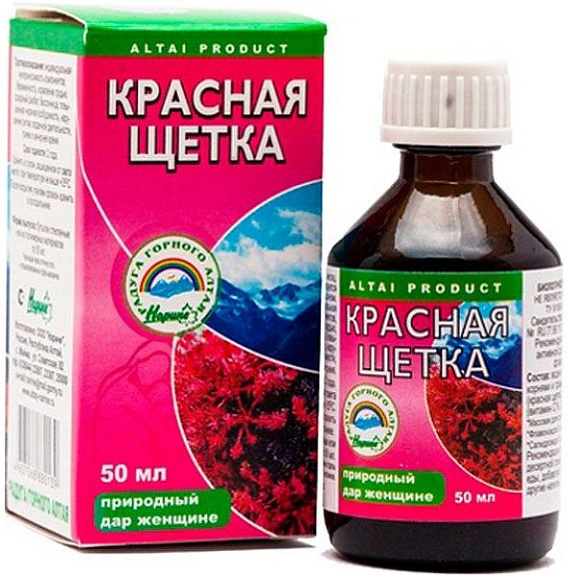 Настойка Красная щетка Нарине Радуга Горного Алтая, 50 мл