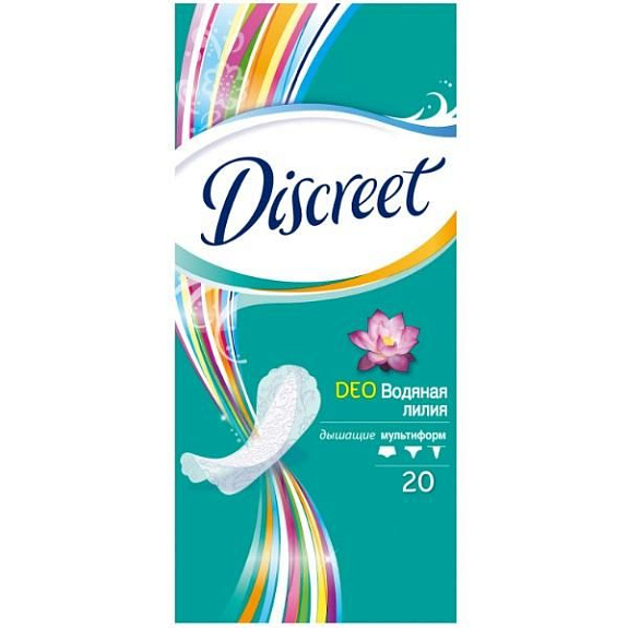 Ежедневные прокладки Deo Водяная лилия Discreet, 20 шт