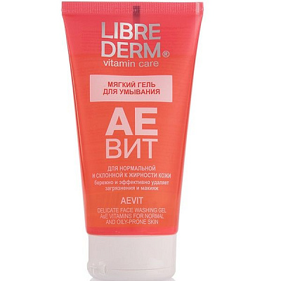 Мягкий гель для умывания Librederm Аевит для нормальной и склонной к жирности кожи, 150 мл