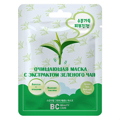 Очищающая маска для лица BC Beauty Care с экстрактом зеленого чая, 26 мл