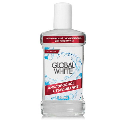 Отбеливающий ополаскиватель Global White, 300 мл