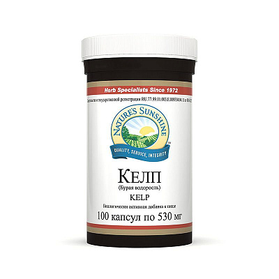 Келп, Поддержка щитовидной железы, NSP, 530 мг, 100 капсул