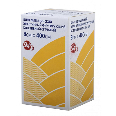 Самофиксирующийся  сетчатый бинт 10*400 см easyband Silkofix, 1 шт