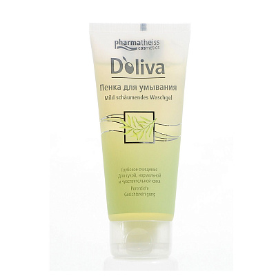 Пенка для умывания для сухой, нормальной и чувствительной кожи D'oliva, 100 мл