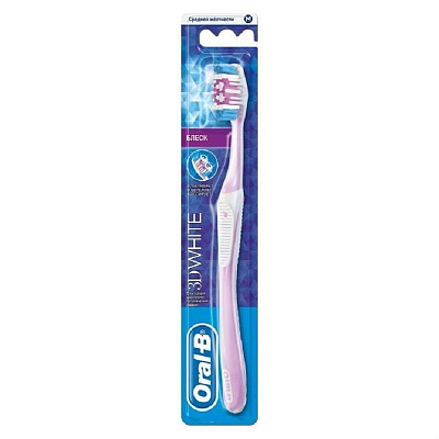 Зубная щётка 3D White блеск средняя Oral-B, 1 шт