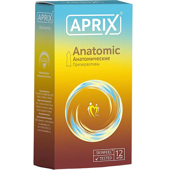 Презервативы Aprix Anatomic Анатомические, 12 шт