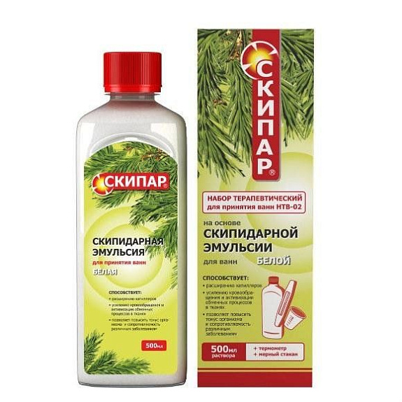 Раствор белый набор терапевтический для ванн Скипар, 500 мл