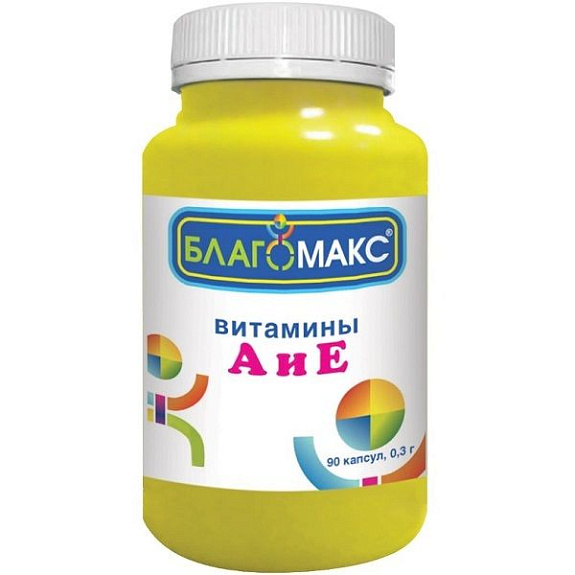 Витамины А и Е серии Благомакс 0,3 г, 90 шт