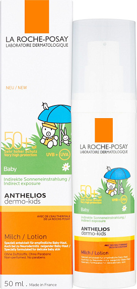 Солнцезащитное молочко для младенцев и детей La Roche-Posay Anthelios SPF50+, 50 мл