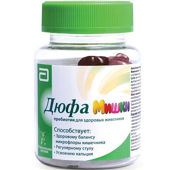 Детский пребиотик для здоровых животиков ДюфаМишки, 30 шт