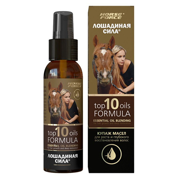 Купаж масел top 10 oils formula для роста и глубокого восстановления волос Лошадиная сила, 100 мл