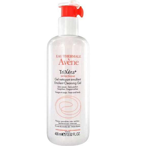 Смягчающий гель для душа Avene Trixera+selectiose для очень сухой и атопичной кожи, 400 мл