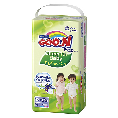 Подгузники-трусики Goon Cheerful Baby XL 11-18кг, 42 шт