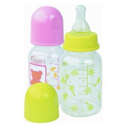 Бутылочка с силиконовой соской Курносики, 125 мл