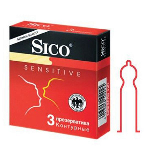 Презервативы sensitive сверхчувствительные контурные Sico, 3 шт