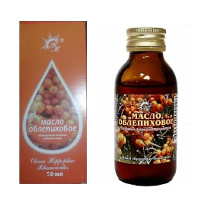 Масло облепиховое пищевое Натуральные масла, 50 мл