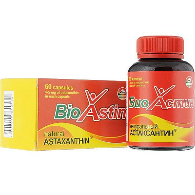 БиоАстин натуральный Астаксантин в качестве общеукрепляющего препарата, 60 шт