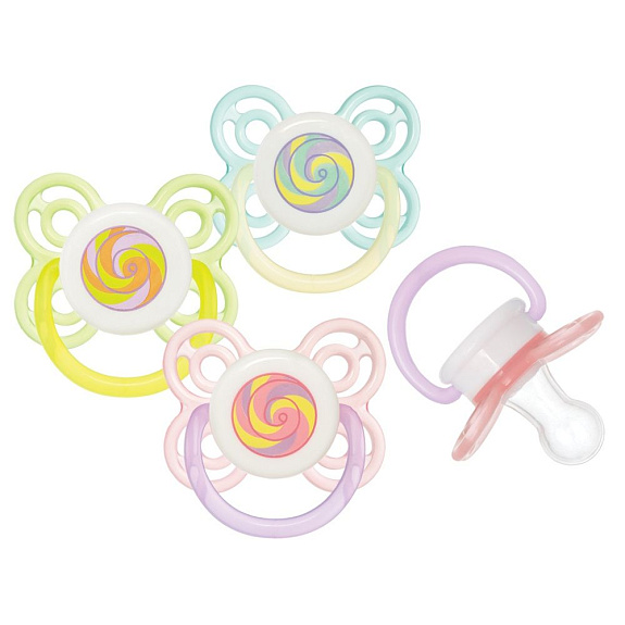 Пустышка силиконовая классическая карамель 0+ мес. Курносики, 1 шт.